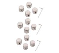 ibasenice 12pcs Aluminum Alloy Guitar Control Knobs Volume Tone Flat Knobs Replacement for Electric Bass Guitar Parts Gda