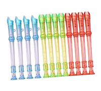 ibasenice 12pcs beginner practice clarinet 6-hole wind instrument for Boys and Girls plastic mini recorder early childhood education smooth surface classroom teaching children music toy