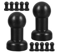 ibasenice 12pcs Black Ball Shaped Trampoline Pole End Caps Tube Safety Covers Replacement Enclosure Caps for Jumping Bed Frame Protection