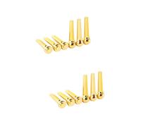ibasenice 12pcs Brass Guitar Bridge Pins Replacement Bridge String Studs for Folk Acoustic Guitars Pin Studs