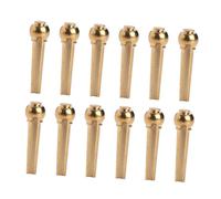 ibasenice 12pcs Brass Guitar String Pins Acoustic Guitar Bridge Pegs Sturdy Stable Easy to Install Fixing Peg