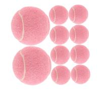 ibasenice 12pcs Durable Elastic Training Tennis Balls for High Bounce Beginner Practice Balls Multiuse for Tennis Fitness and Massage Sturdy Wear Resistant Design