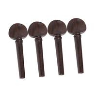 ibasenice 12pcs Ebony Wood Tuning Pegs for Violin String Instrument Accessories Smooth Finish for Fiddler Replacement Convenient Pre-drilled for Easy Assembly