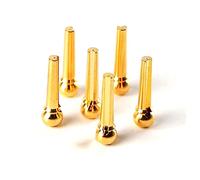 ibasenice 12pcs Guitar Bridge Brass String Studs for Classical Guitar Bridge Pegs Pegs Acoustic Replacement Gold Stud Finish