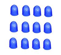 ibasenice 12pcs Guitar Fingertip Protectors Silicone Finger Guards for Ukulele Electric Guitar Mandolin Finger Covers Caps for Practice and Performance