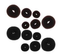 ibasenice 12pcs Hair Donut Bun Maker Set for Women and Nylon Hair Donut Shaper with Medium, Large, Extra-large Sizes, Reliable Support and Easy Bun Styling for Busy Mornings