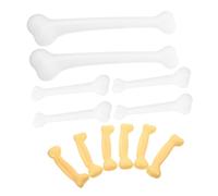 ibasenice 12pcs Halloween Plastic Bones Realistic Small Human Bone Ornaments for DIY Crafts Classroom Activities Safe Lightweight Artificial Skeleton Props Decoration for Haunted House Party
