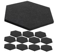 ibasenice 12pcs Hexagon Wall Sticker Felt Sound Reduction Tool Decorative Pin Board for Home DIY Self-adhesive Sound Absorbing Panel for Bedroom Decor and Office Acoustics Wall Panels