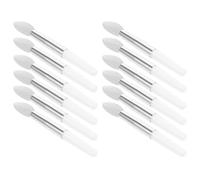 ibasenice 12pcs Lip Brush Cosmetic Lipstick Brush Portable Easy to Carry Skin-friendly Silicone Plastic Stick for Those Who Love Makeup and Learning Makeup Travel Work