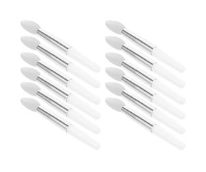 ibasenice 12pcs Lip Brush Cosmetic Lipstick Brush Portable Easy to Carry Skin-friendly Silicone Plastic Stick for Those Who Love Makeup and Learning Makeup Travel Work