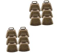 ibasenice 12pcs Loud Bells for Sports Bells for Dogs Cattle Sheep Vintage Christmas Ornaments Craft Noise Makers