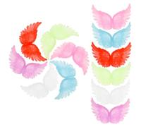 ibasenice 12pcs Luminous Angel Wing Patches for Clothing and Shoes, Plastic Decorative Wings with Unique Design and Delicate Texture, for Party Decor and Christmas Tree Random Color