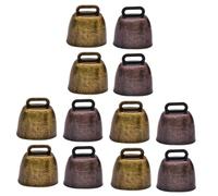 ibasenice 12pcs Material Small Cow Bells Outdoor Bell for Dog Collar Cattle Grazing Supplies Pendants for Animals