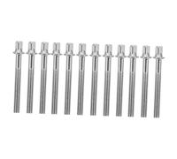 ibasenice 12pcs Metal Fastener Screws for Drum Set Parts Chrome Plated Tension Rod Drum Tension Screws for Jazz Replacement Easy to Use and Install