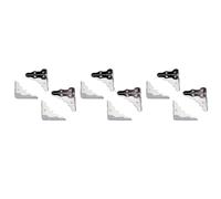 ibasenice 12pcs Metal Guitar Case Corners Silver Corner Guards Retro Style Box Protectors Decorative Covers for Carrying Case