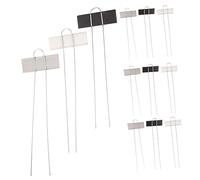 ibasenice 12Pcs Metal Plant Labels Garden Markers Double Sided Writable Plant Tags for Flower Beds Herb and Vegetable Gardens with Pointed Ends Easy to Insert