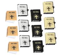 ibasenice 12pcs Mini Book Models for Dollhouse Miniature Scene Accessories for DIY Crafts Home Decoration Mini Bible Books for Miniature Houses and Playsets