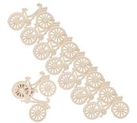 ibasenice 12pcs Mini House Miniature Bicycle Model Wooden DIY Graffiti Coloring Tiny Bike Models Dollhouse Furniture Kit Wood Decoration