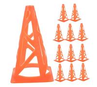 ibasenice 12pcs Orange Plastic Soccer Training Cones with Stable Base for Agility Speed Precision Drills Versatile Football Markers for Outdoor Sports and Basketball Practice