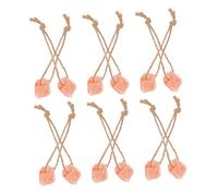 ibasenice 12pcs Pink Salt Lick Bricks for Deer Goat Horse Cattle Livestock Mineral Salt Blocks Hanging Rope for Farm Animals