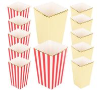 ibasenice 12pcs Practical Popcorn Boxes Made of Paper Easy to Use and Portable Popcorn Bowls for Stores and Parties Large Containers for Movie Night Snacks