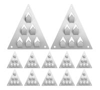 ibasenice 12pcs Push-on Acoustic Panel Mounting Clips with Resilient Channel Soundproofing for Wall and Ceiling Installation, 5" Triangle Sound Isolation Fixing Hardware for Studio and Home