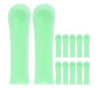 ibasenice 12pcs Reusable Ear Cleaner Covers Soft Silicone Ear Spoon Sleeves Replacement Wax Removal Cover for Teens Adults Family Health Care