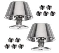 ibasenice 12Pcs Screw Back Purse Feet Spike Studs Zinc Alloy Metal Brads for DIY Handbag Accessories Suitable for Leather Craft, Shoe and Belt Repair