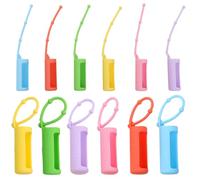 ibasenice 12pcs Silicone Sleeve Protective Cover for 10ml Essential Oil Roller Bottles, Sturdy Bottle Holder with Anti-Fade Material, for Camping and Business Trips