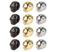 ibasenice 12pcs Skull Design Electric Guitar Bass Volume Knobs Professional Potentiometer Control Hats Metal Knob for Electric Instruments