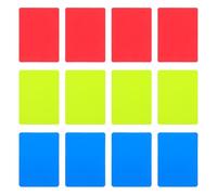 ibasenice 12pcs Soccer Referee Penalty Cards Set - Red, Yellow, and Blue Football Official Game Cards - Sport Officials Ejection and Warning Kit for Competition and Stadium Use