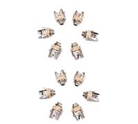 ibasenice 12pcs Stereo Guitar Jack Socket Connector Guitar Output Jack for Acoustic Electric Bass Parts Accessories Full-contact Plug Socket for Bass
