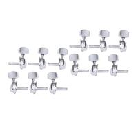 ibasenice 12pcs Vintage Style Semi-closed Guitar Tuning Pegs Machine for Folk Acoustic Bass Silver Essential Replacement for Improved String Sound