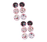 ibasenice 12pcs Washable Breast Pads Printing Breast Nursing Pads Breathable for Maternity Use