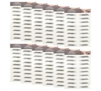 ibasenice 12pcs Waterproof Fake Eyebrow Stickers Made of Water Transfer Paper and Soybean Ink for Natural Brow Look, Easy to Apply Stick-on Brows for Trying New Eyebrow Shapes