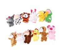 ibasenice 12Pcs Wear-resistant Animal Finger Puppets for Storytelling and Early Learning Portable to Develop Creativity Oral Skills and Color Recognition Suitable for Home and Kindergarten