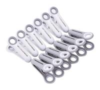 ibasenice 12pcs Windproof Clothespins Clothes Pegs Lightweight Firmly Fix Clothes Assorted Color Pet Plastic Stainless Steel Clips for Traveling Home Supplies