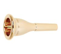 ibasenice 13.3mm Shank Size Trumpet Mouthpiece Small Metal Trumpet for Students Gold Plated Brass Instrument