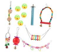 ibasenice 13pcs Parrot Toy Bird Hanging Swing Parakeet Cage Accessories Perch Plaything for Bird Toys Indian Ringneck Parrot