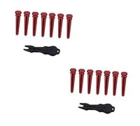 ibasenice 14pcs Guitar Bridge Wood String Nails Pin String Studs Guitar Accessories for Acoustic Pegs Winder