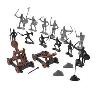 ibasenice 14pcs Plastic Soldier with Archers and Chariot Safe Material Educational War Role-play Figures for Boys