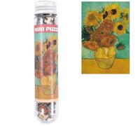 ibasenice 150 Pieces Mini Paper Jigsaw Puzzle Set for Adults and Men Educational Creative Sunflower Pattern Precise Cutting and Color Accuracy Fun Stress-relief Game in Compact Test Tube