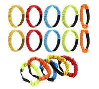 ibasenice 15pcs Adjustable Three-legged Race Bands for Outdoor Relay Games Elastic Leg Straps in Red Yellow Blue Green Orange Team Building Supplies for Backyard Parties Field Day Carnival