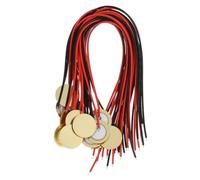 ibasenice 15pcs Brass Piezo Pickup Elements for Acoustic Guitar, Contact Microphone Sensor, Easy Install, Enhanced Sound, Drum Trigger Use for Musicians
