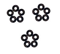 ibasenice 15pcs Electric Guitar Black Plate Switch Knob Rhythm Treble Washer Ring Replacement
