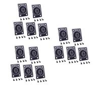 ibasenice 15pcs Guitar Jack Plate Output Socket Square Indented Pickup Jack Plug Socket for Electric Guitar Accessories