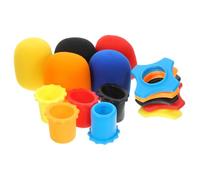 ibasenice 15pcs Microphone Accessories Kit Mic Cover Windscreen Ring for Singing