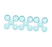 ibasenice 15pcs Plastic Guitar Effect Pedal Footswitch Toppers Replacement Caps for Guitar Pedals Protect Buttons in Live Performance Studio Use