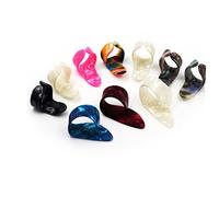 ibasenice 15pcs Stainless Steel Celluloid Guitar Pick for Thumb Finger Picks for Guitar and Bass Playing