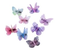 ibasenice 16pcs Delicate Butterfly Hair Clips for Made of Yarn Easy to Clip and Hold Hair Assorted Colour Accessories for Birthday Random Color